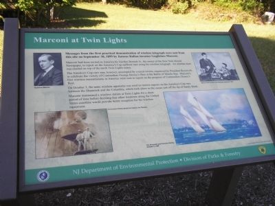 Marconi at Twin Lights Marker image. Click for full size.