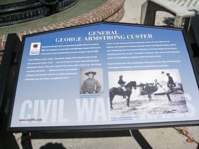 GENERAL GEORGE ARMSTRONG CUSTER Marker image. Click for full size.