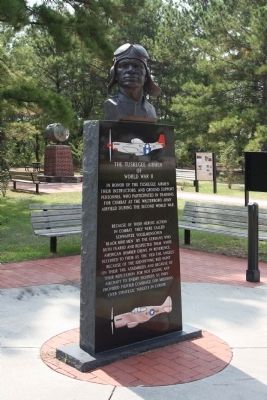 Tuskegee Airmen Monument at Walterboro Army Airfield Park image. Click for full size.