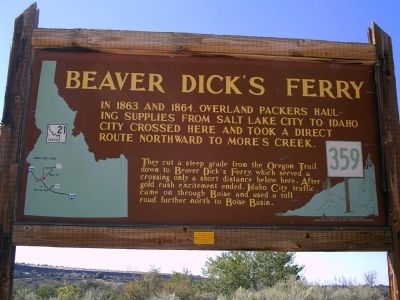 Beaver Dick's Ferry Marker. Click for full size. Beaver Dick's Ferry Marker image. Click for full size.