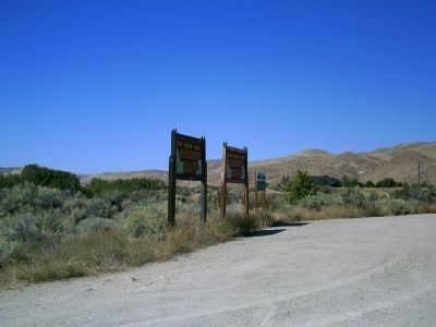 The Oregon Trail/Beaver Dick's Ferry Marker. Click for full size. The Oregon Trail/Beaver Dick's Ferry Marker image. Click for full size.