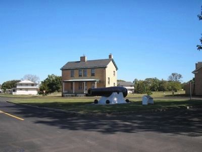 Marker in Fort Hancock Historic District. Click for full size. Marker in Fort Hancock Historic District image. Click for full size.