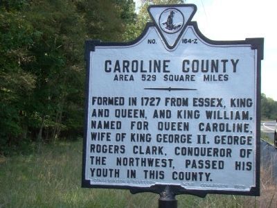 Essex County / Caroline County Marker. Click for full size. Essex County / Caroline County Marker image. Click for full size.