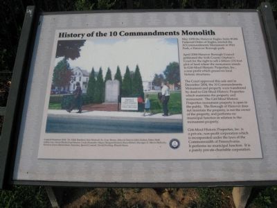 History of the Ten Commandments Monolith Marker image. Click for full size.