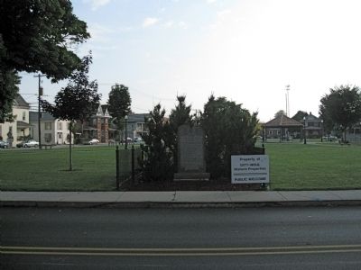 History of the Ten Commandments Monolith prior to the adjacent sign's removal image. Click for full size.