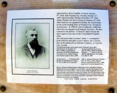 John Pearson Marker. Click for full size. John Pearson Marker image. Click for full size.
