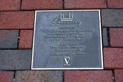 Time Capsule "Plaque" - - Near Statues. . . image. Click for full size.
