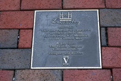Time Capsule "Plaque" - - Near Statues. . .. Click for full size. Time Capsule "Plaque" - - Near Statues. . . image. Click for full size.