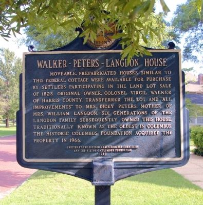 Walker – Peters – Langdon House Marker. Click for full size. Walker – Peters – Langdon House Marker image. Click for full size.