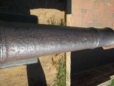 Inscription on Mystery Cannon image. Click for full size.