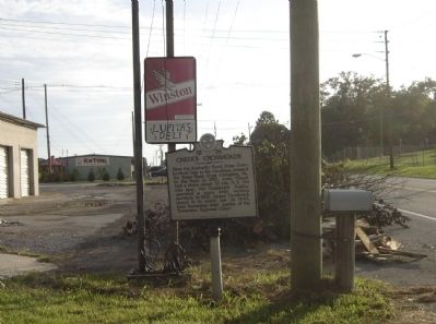 Cheek's Crossroads Marker. Click for full size. Cheek's Crossroads Marker image. Click for full size.