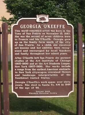 Georgia O'Keeffe Marker image. Click for full size.