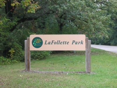 Nearby LaFollette Park Sign image. Click for full size.