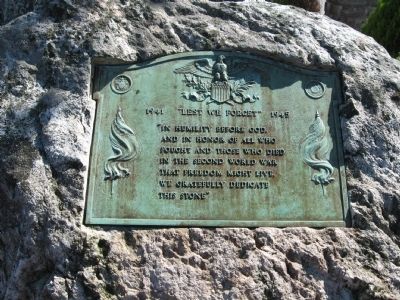 1941 “Lest We Forget” 1945 Marker. Click for full size. 1941 “Lest We Forget” 1945 Marker image. Click for full size.