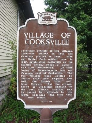 Village of Cooksville Marker <i>(front)</i> image. Click for full size.