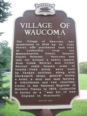 Village of Waucoma Marker <i>(back)</i> image. Click for full size.