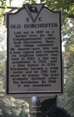Old Dorchester Marker. Click for full size. Old Dorchester Marker image. Click for full size.