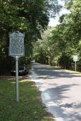 Old Dorchester Marker as seen along State Park Road image. Click for full size.