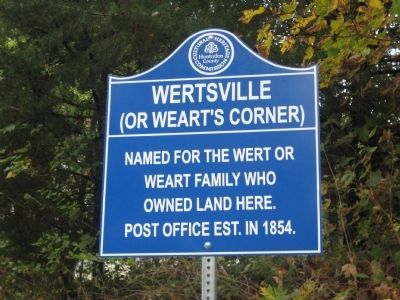 Wertsville Marker image. Click for full size.