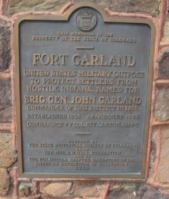 Fort Garland Marker image. Click for full size.