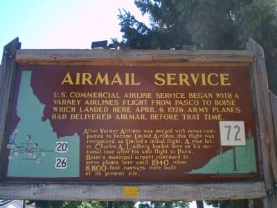 Airmail Service Marker image. Click for full size.
