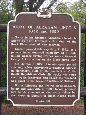 Route of Abraham Lincoln Marker image. Click for full size.