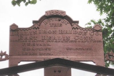 Falls Bridge Builder's Sign Plate. Click for full size. Falls Bridge Builder's Sign Plate image. Click for full size.