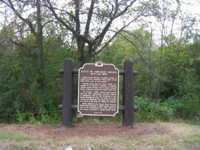 Route of Abraham Lincoln Marker image. Click for full size.