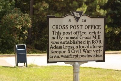 Cross Post Office Marker. Click for full size. Cross Post Office Marker image. Click for full size.