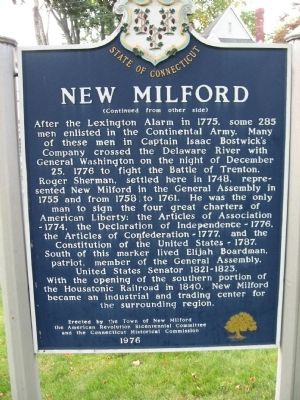 New Milford Marker image. Click for full size.