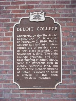 Beloit College Marker image. Click for full size.