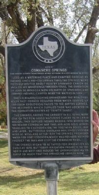 Site of Comanche Springs Marker image. Click for full size.