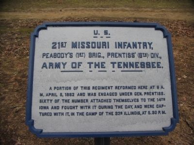 21st Missouri Infantry Tablet. Click for full size. 21st Missouri Infantry Tablet image. Click for full size.