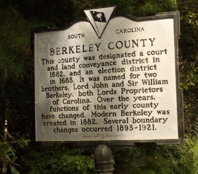 Berkeley County Marker image. Click for full size.