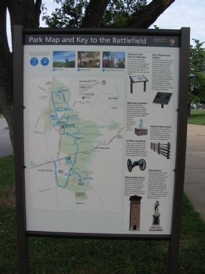 Park Map and Key to the Battlefield image. Click for full size.