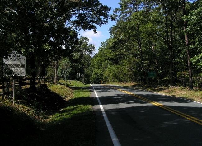 Wide-view of Albemarle County/Louisa County Marker. Click for full size. Wide-view of Albemarle County/Louisa County Marker image. Click for full size.