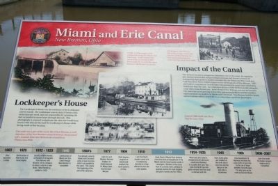 Miami and Erie Canal, New Bremen Marker. Click for full size. Miami and Erie Canal, New Bremen Marker image. Click for full size.