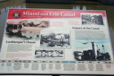 Miami and Erie Canal, New Bremen Marker image. Click for full size.