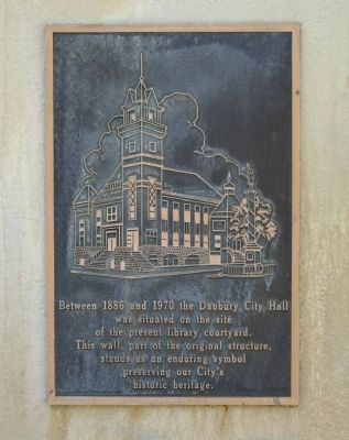 Danbury City Hall Wall Marker image. Click for full size.