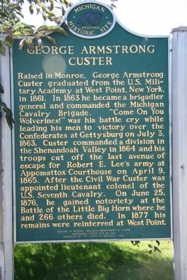 George Armstrong Custer Marker image. Click for full size.