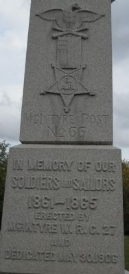Oakwood Cemetery W.R.C. Memorial Marker. Click for full size. Oakwood Cemetery W.R.C. Memorial Marker image. Click for full size.