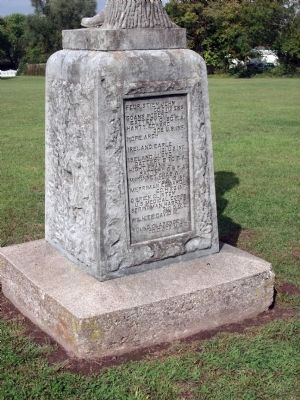 Back Side Base - World War I Memorial. Click for full size. Back Side Base - World War I Memorial image. Click for full size.