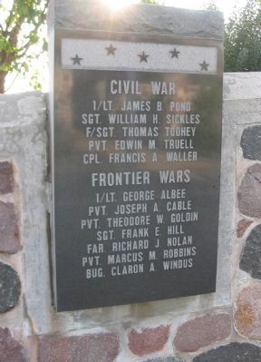 Civil / Frontier Wars Recipients image. Click for full size.