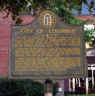 City of Columbus Marker image. Click for full size.