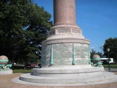 Listing of Officers on the Battle Monument image. Click for full size.