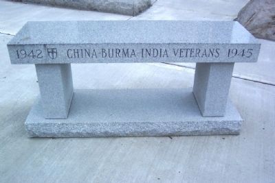 China-Burma-India Veterans 1942-1945 Bench image. Click for full size.