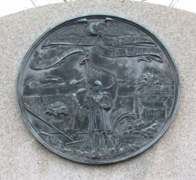 State Seal on Front of Monument image. Click for full size.