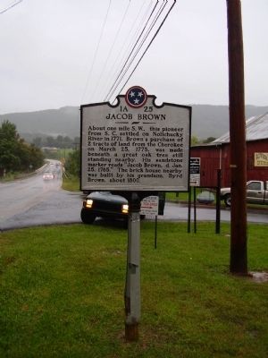 Jacob Brown Marker. Click for full size. Jacob Brown Marker image. Click for full size.