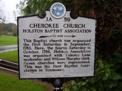 Cherokee Church Marker. Click for full size. Cherokee Church Marker image. Click for full size.