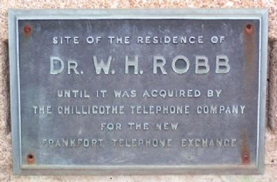 Dr. W. H. Robb House Marker image. Click for full size.